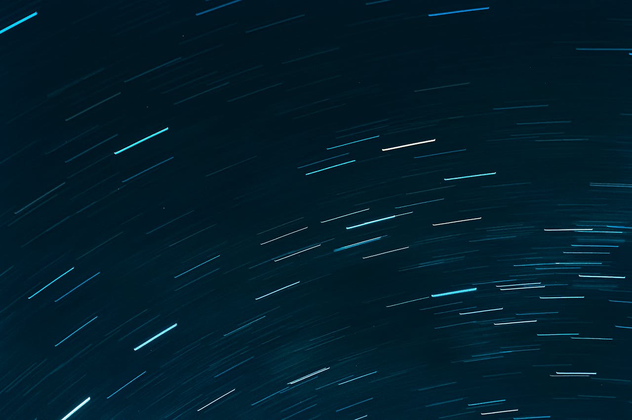 Captivating image of star trails in a clear night sky, showcasing the beauty of astronomy.