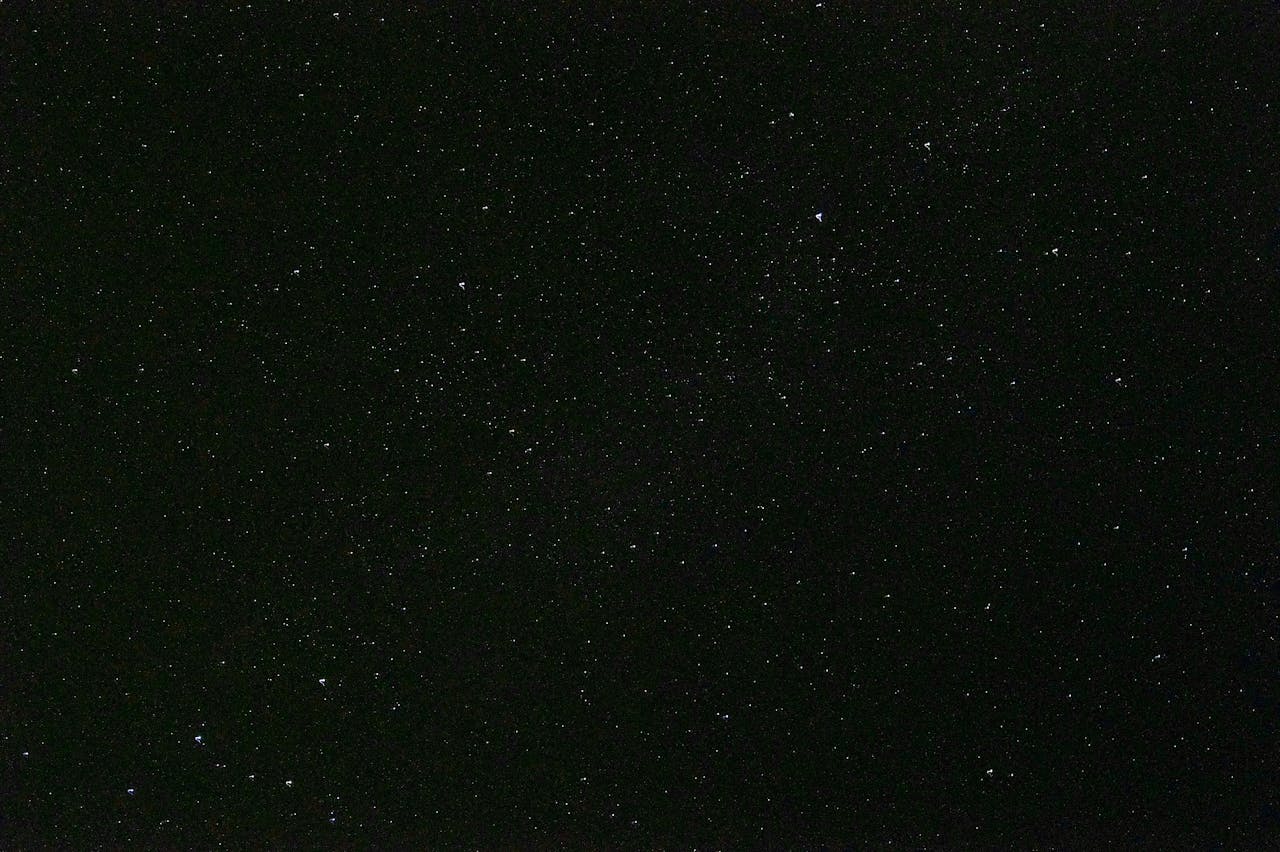 A vast starry night sky filled with countless twinkling stars against a dark backdrop.